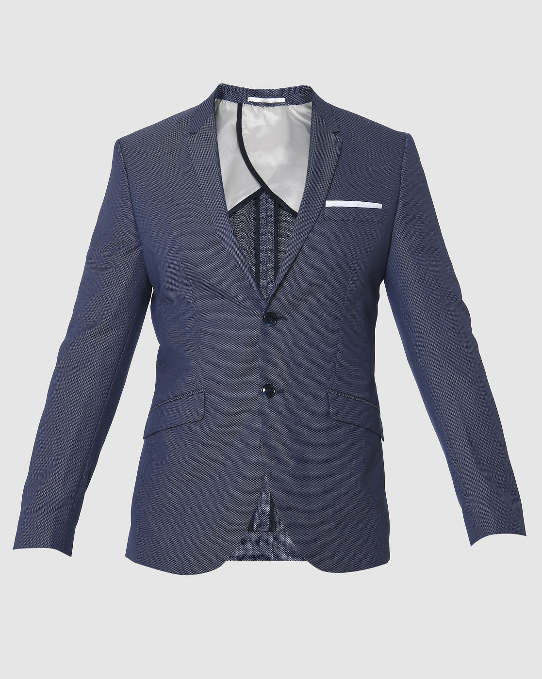 Blue Slim Fit Formal Blazer