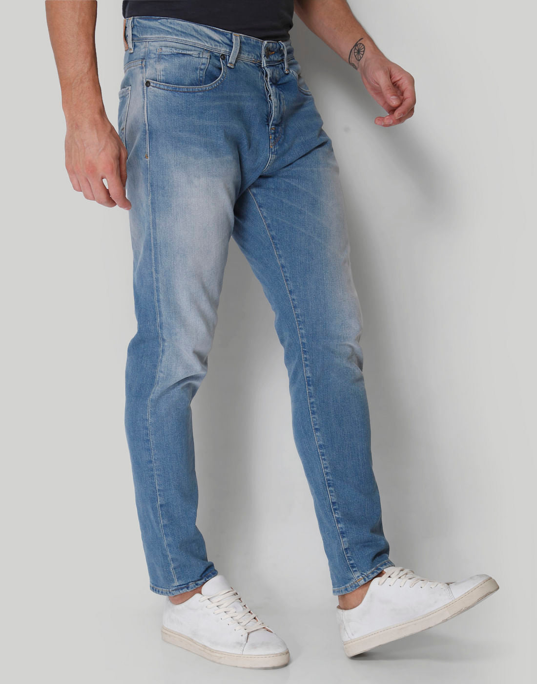 Blue Tapered Fit Jeans