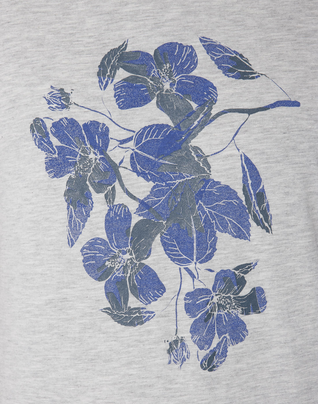White Floral Print Crew Neck T-Shirt