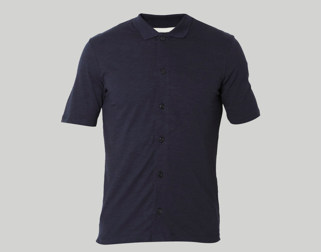 Blue Polo Neck T-Shirt