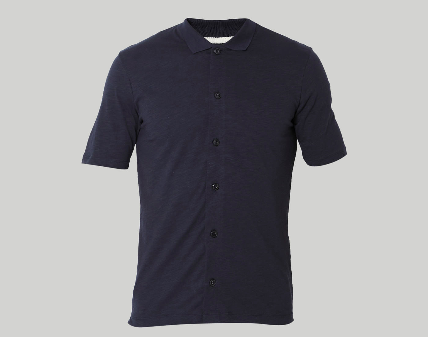 Blue Polo Neck T-Shirt