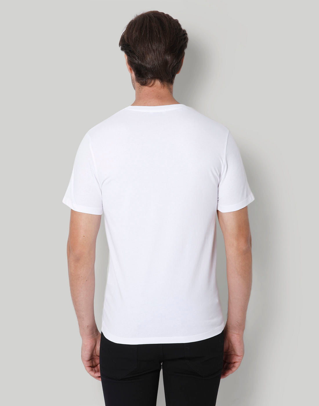 White Floral Print Crew Neck T-Shirt
