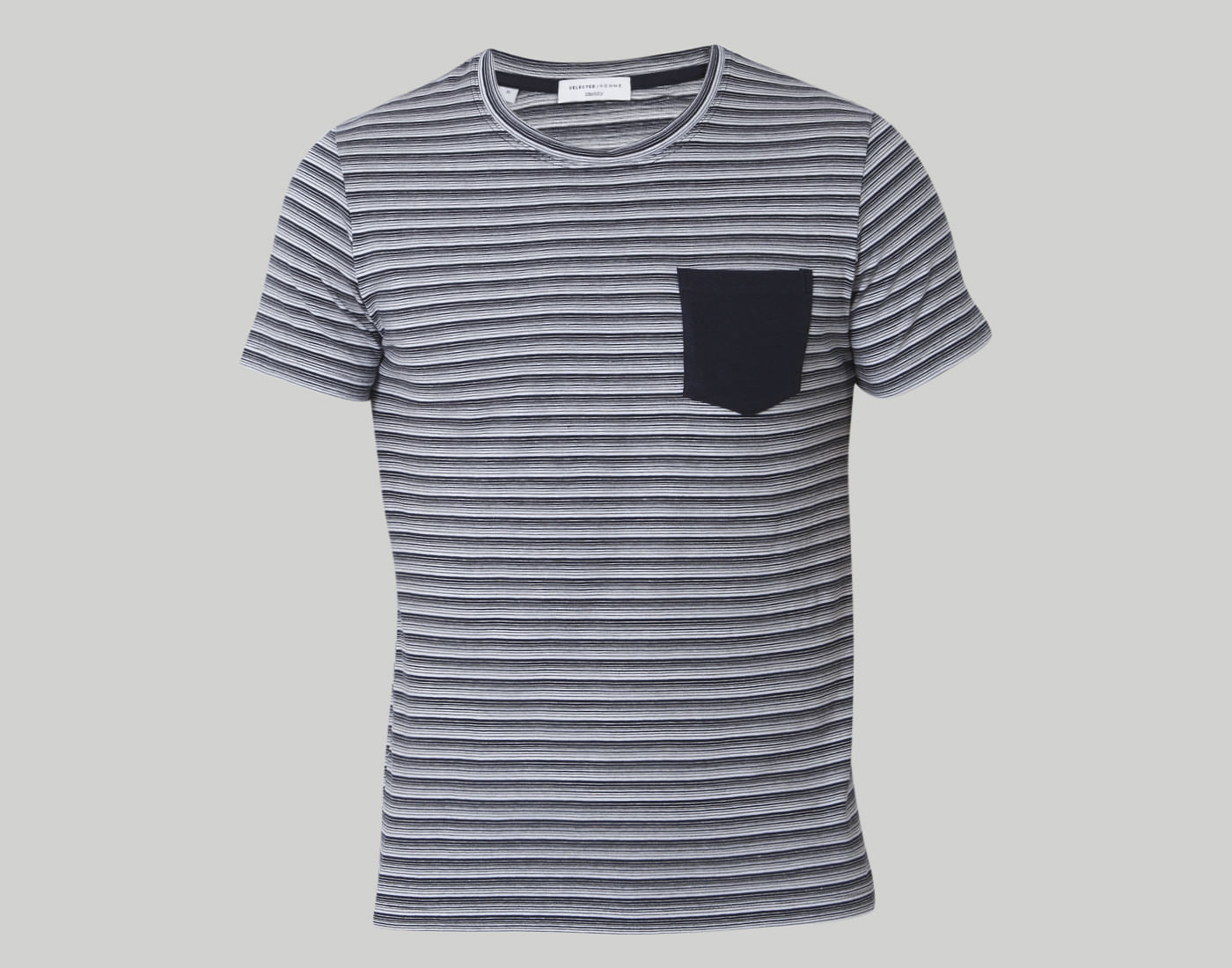 Blue Striped Crew Neck T-Shirt