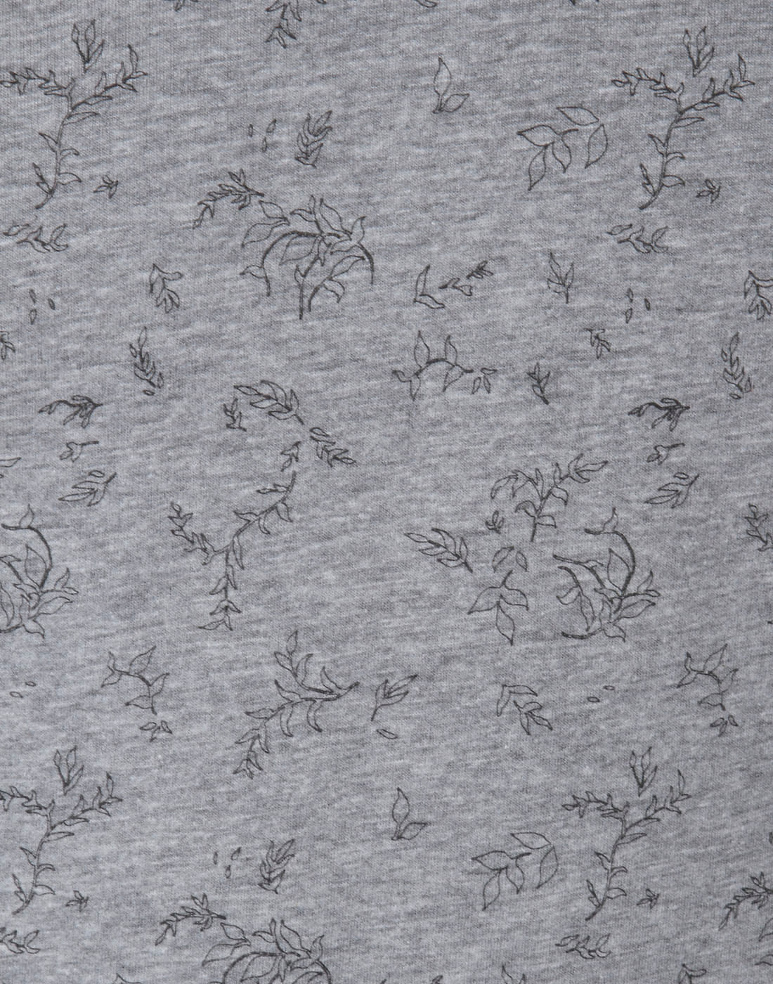 Grey Floral Print Crew Neck T-Shirt
