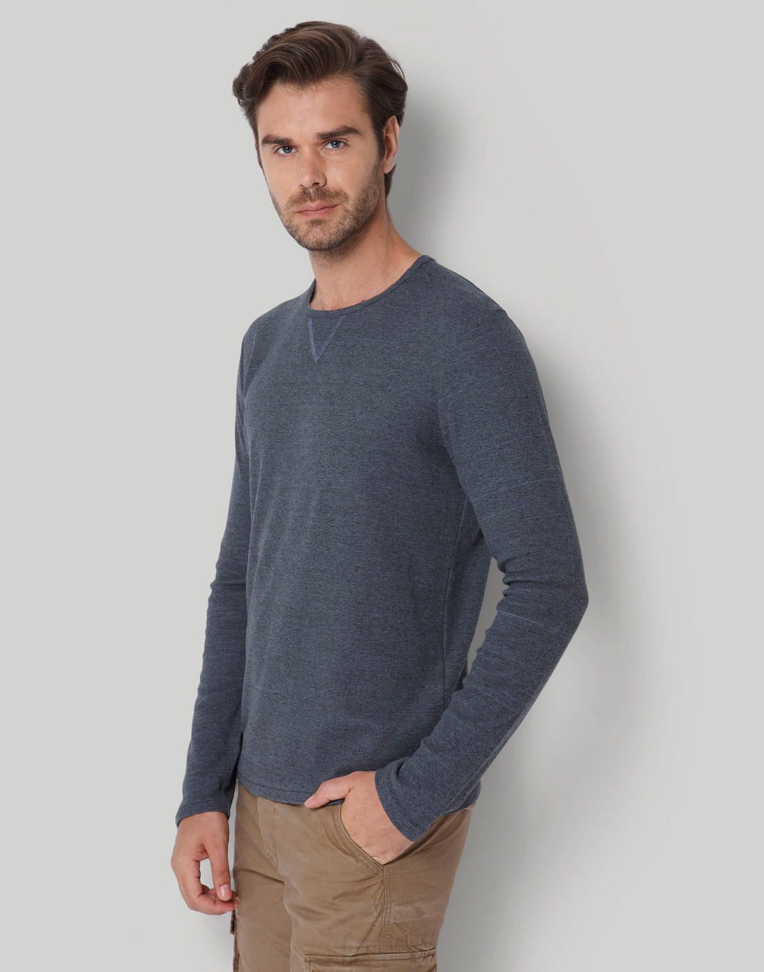 Blue Crew Neck T-Shirt