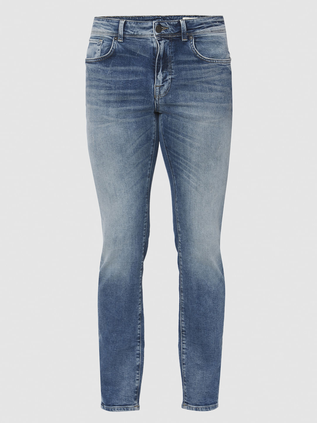 Blue Washed Leon Slim Fit Jeans