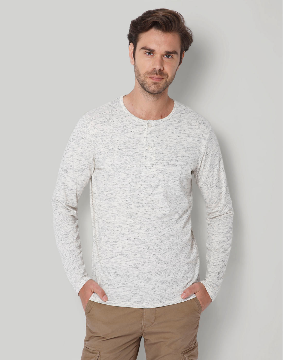White Henley T-Shirt