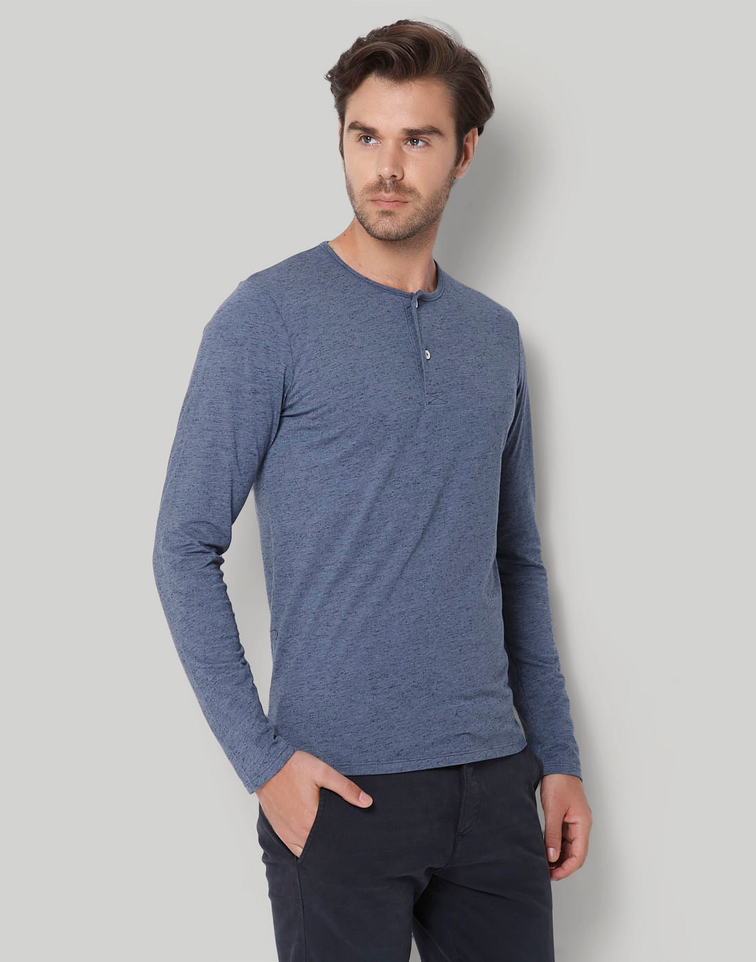Blue Henley T-Shirt