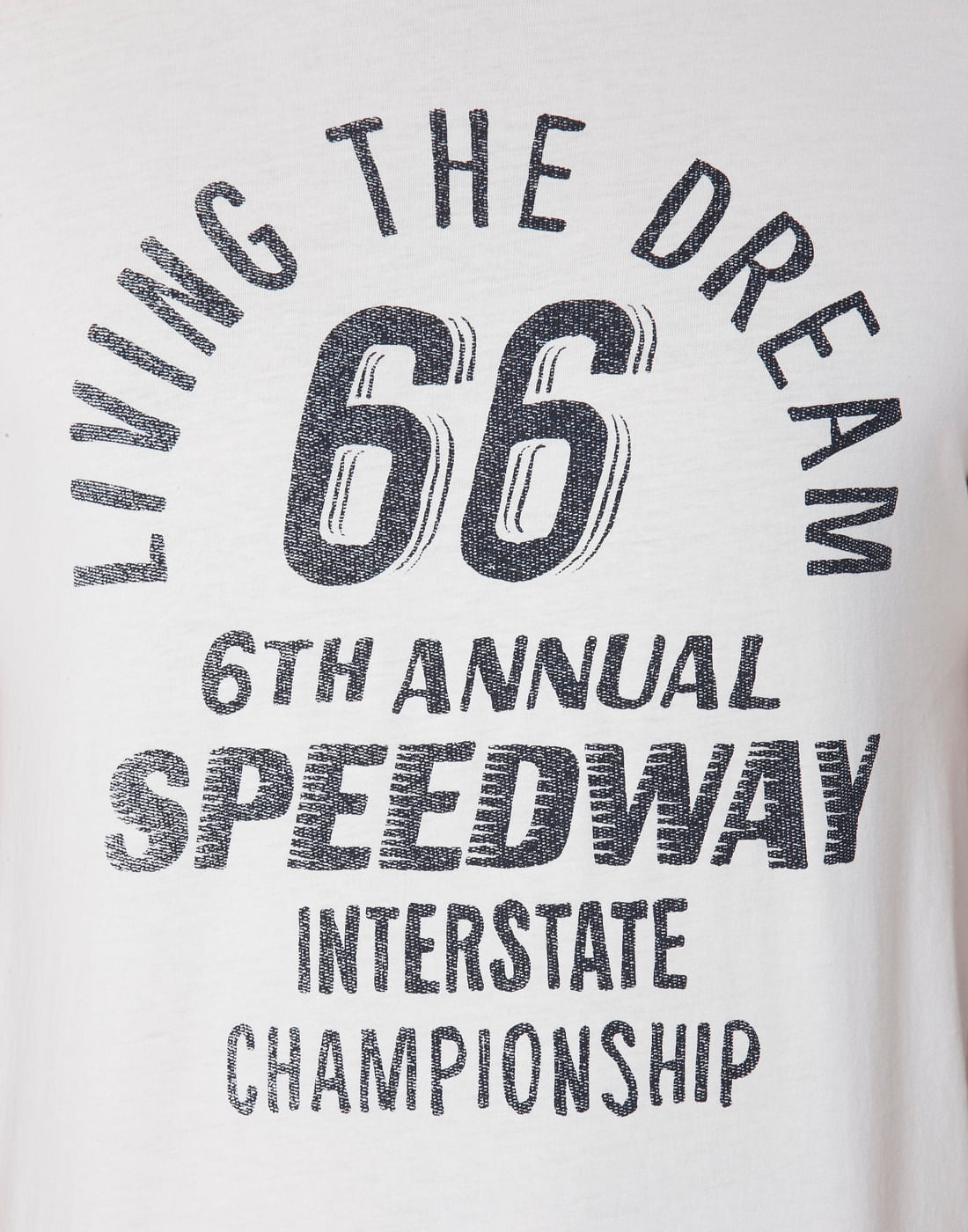 White Printed Crew Neck T-Shirt