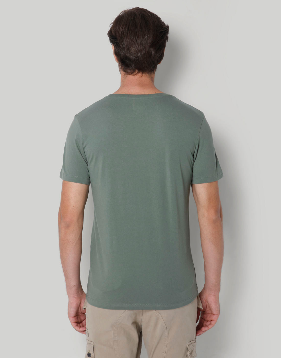 Green Printed Crew Neck T-Shirt
