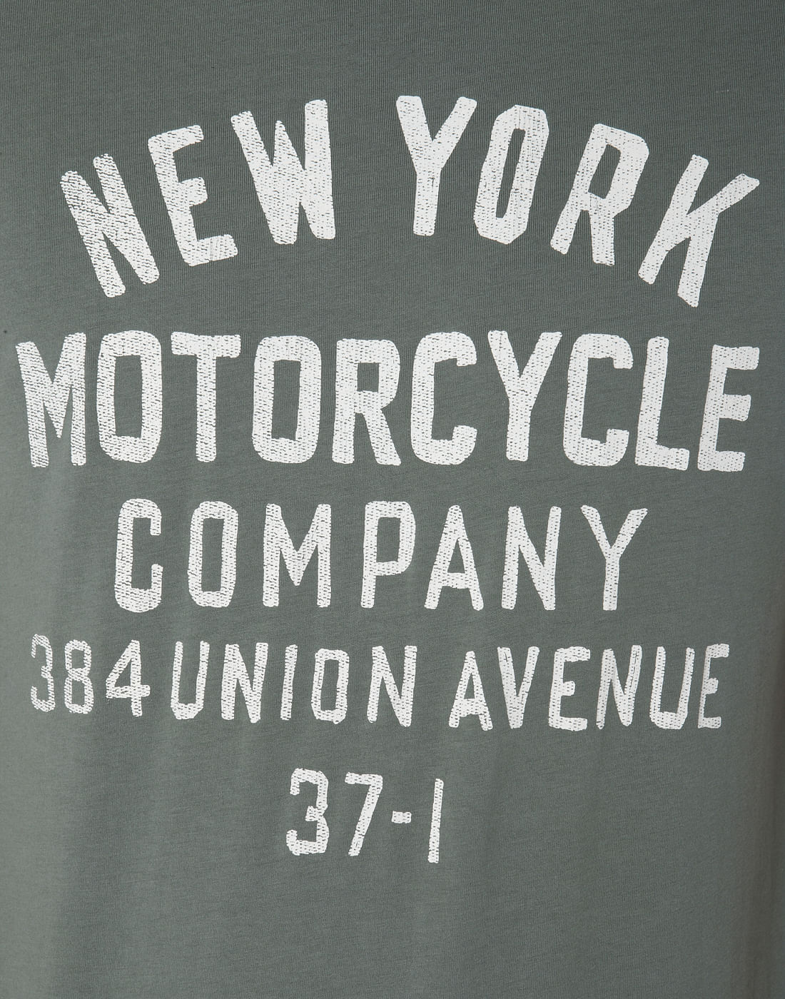 Green Printed Crew Neck T-Shirt