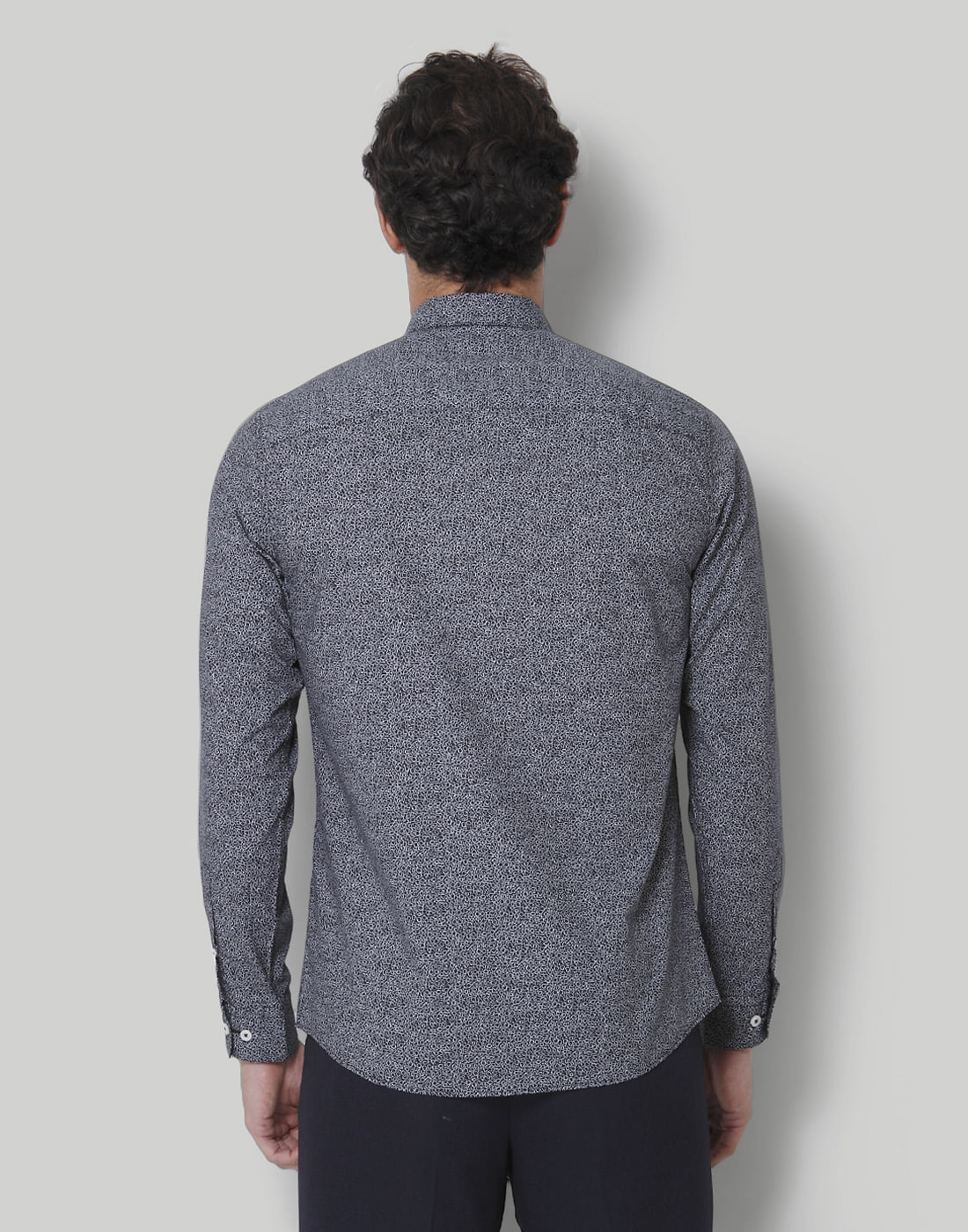 Black Printed Full Sleeves Shirt