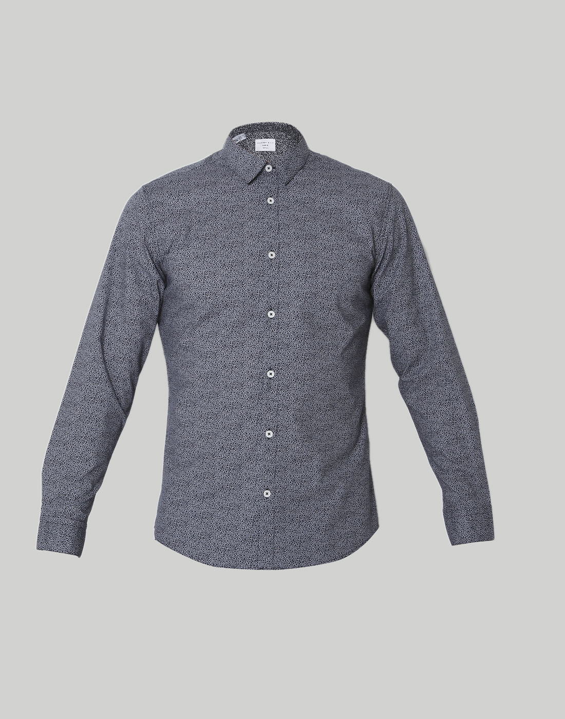 Black Printed Full Sleeves Shirt