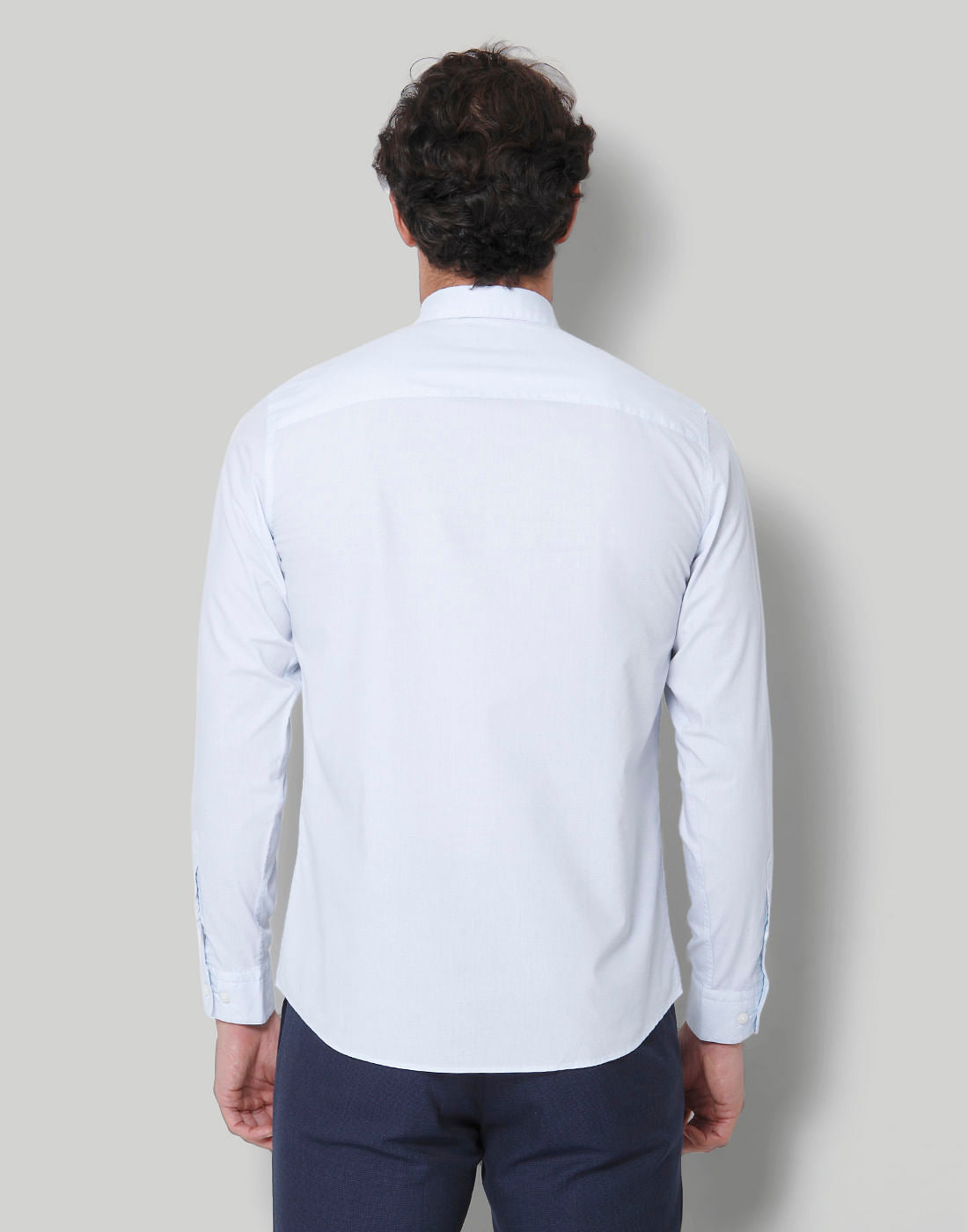 Blue Printed Full Sleeves Shirt