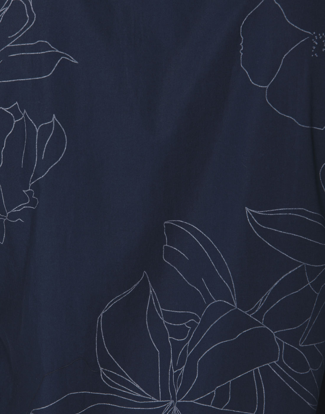 Blue Floral Print Full Sleeves Shirt