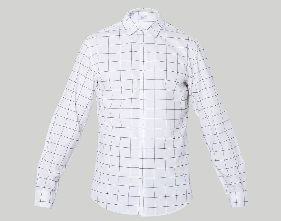 White Check Full Sleeves Shirt