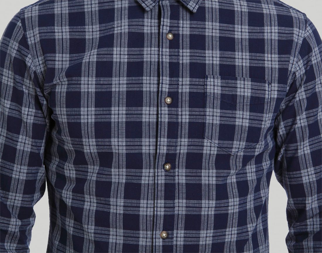 Blue Check Full Sleeves Shirt