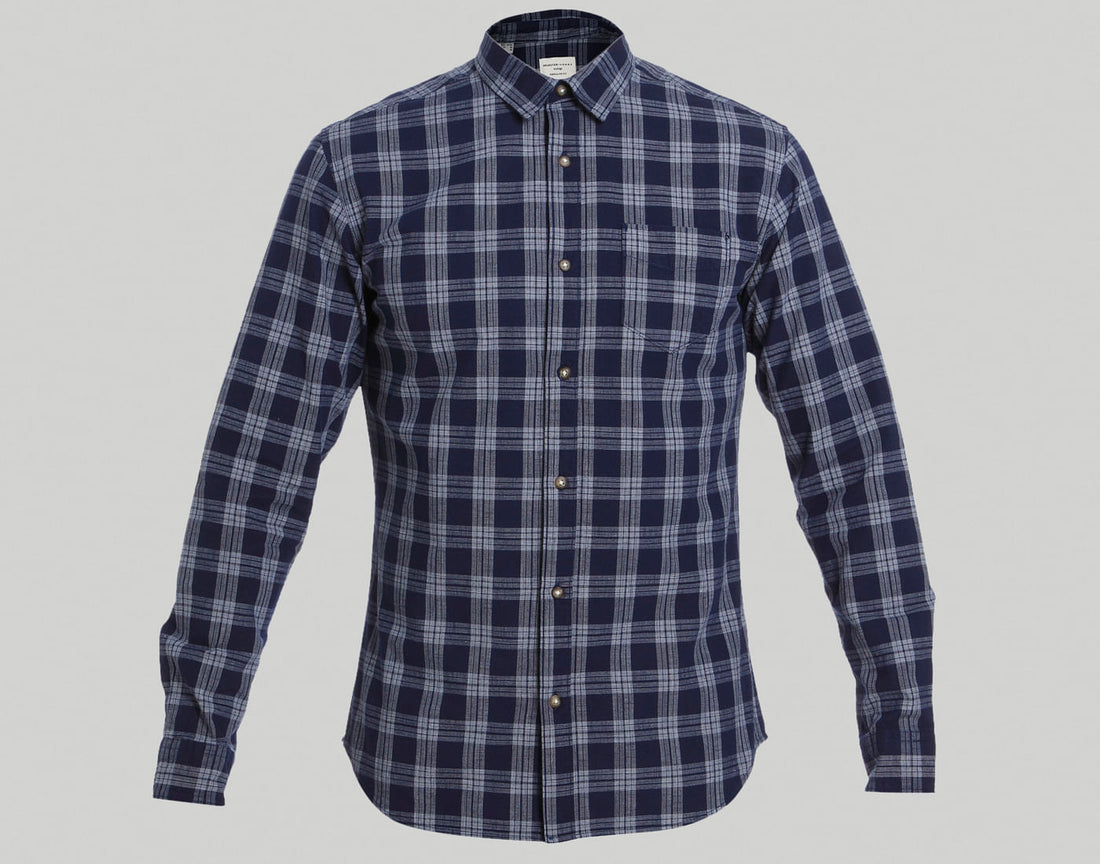 Blue Check Full Sleeves Shirt