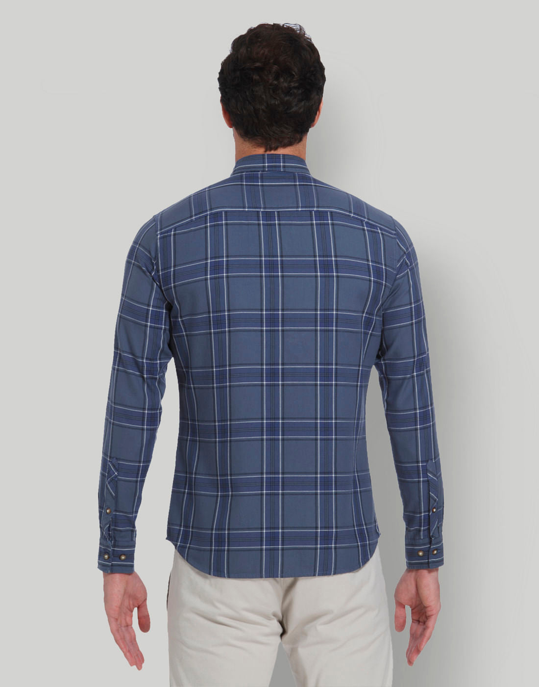 Blue Check Full Sleeves Shirt