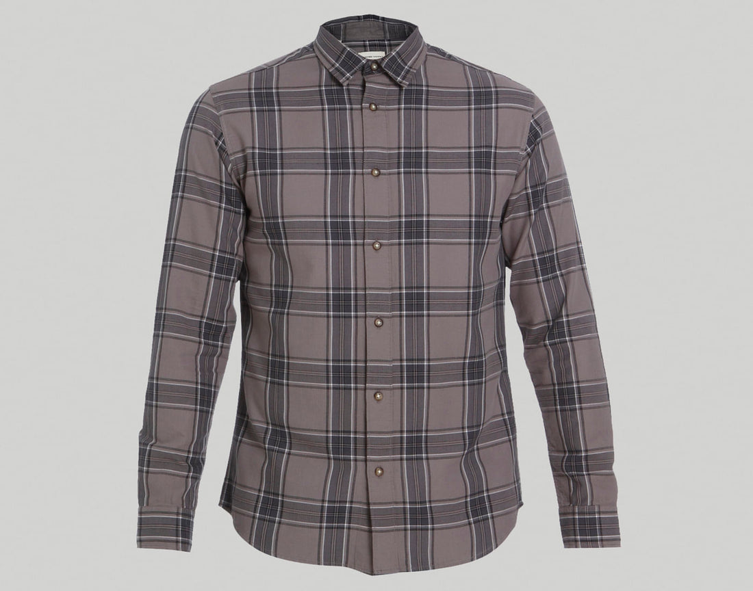 Grey Check Full Sleeves Shirt
