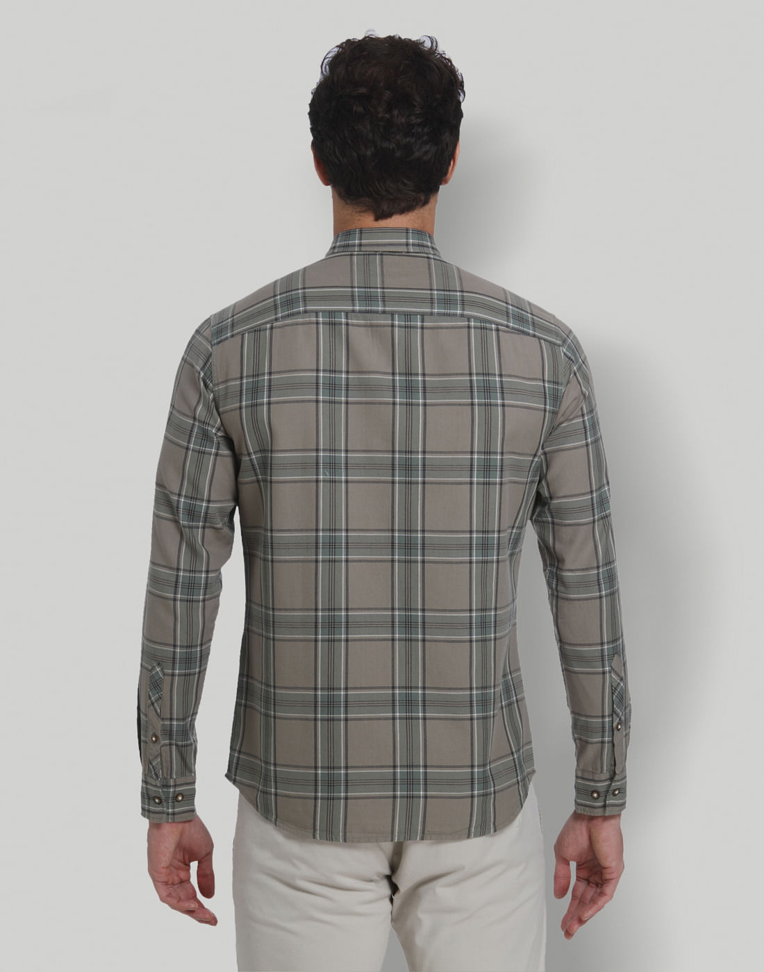 Green Check Full Sleeves Shirt