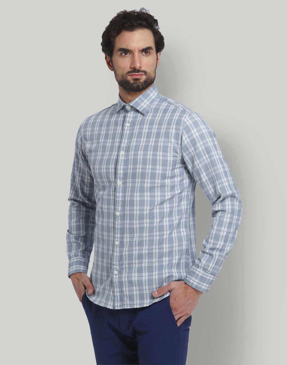 Blue Full Sleeves Shirt