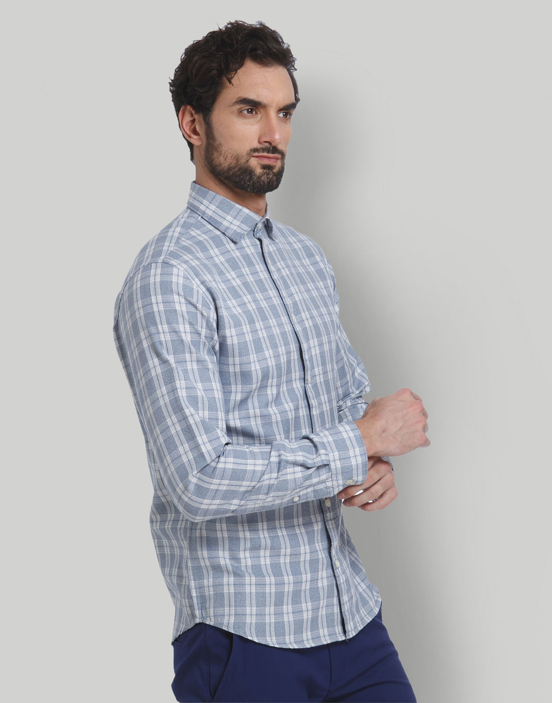 Blue Full Sleeves Shirt