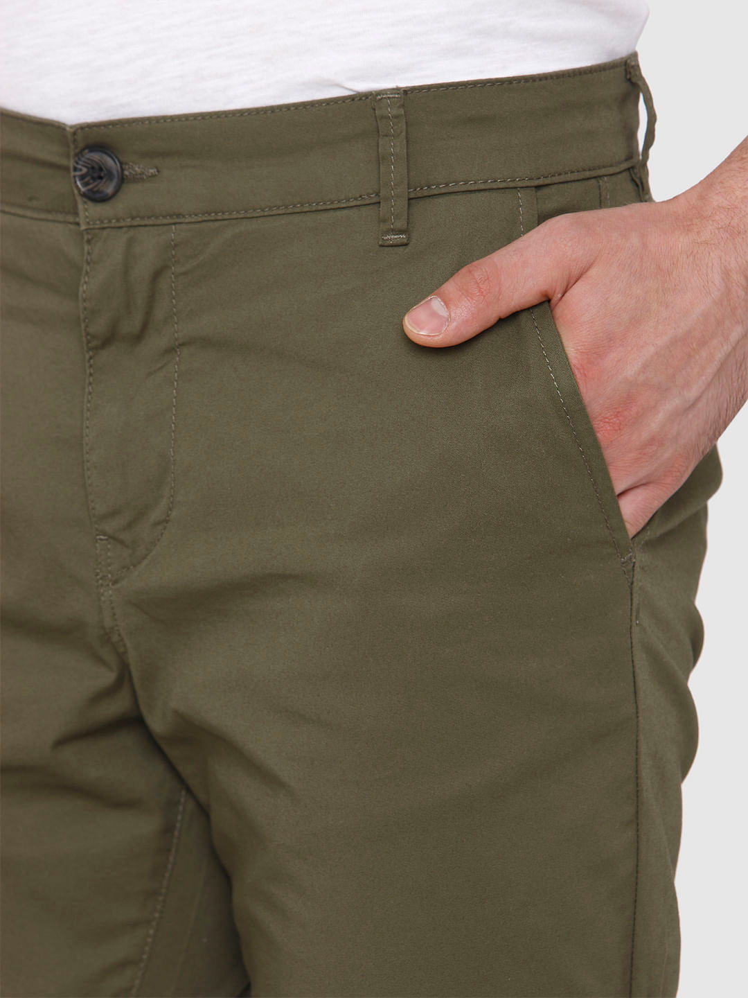 Olive Green Chino Shorts