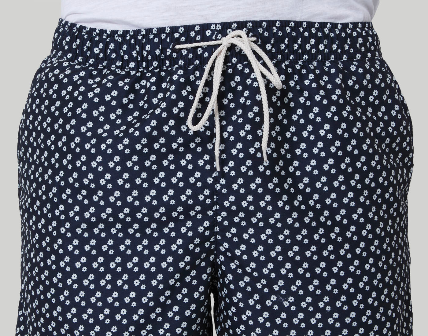 Dark Blue Printed Swimshorts