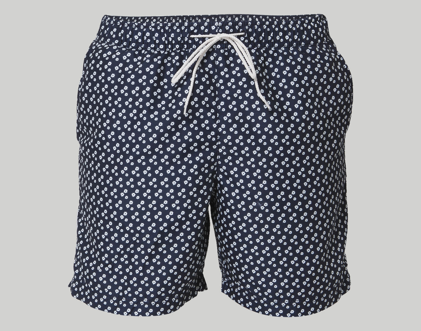 Dark Blue Printed Swimshorts