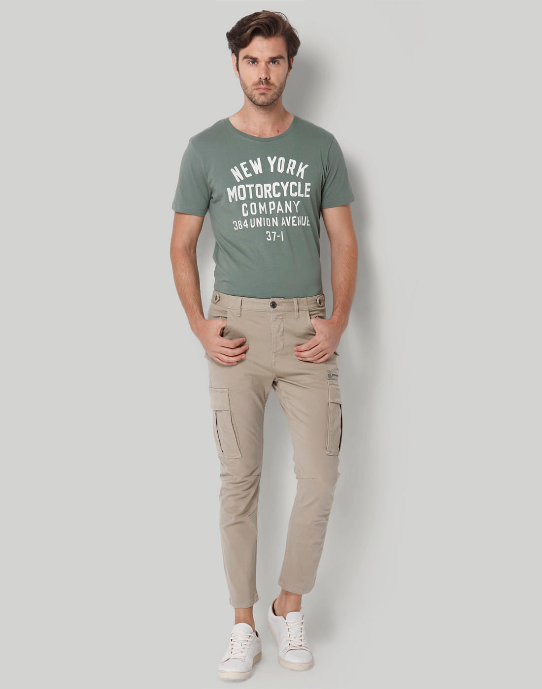 Beige Cargo Pants