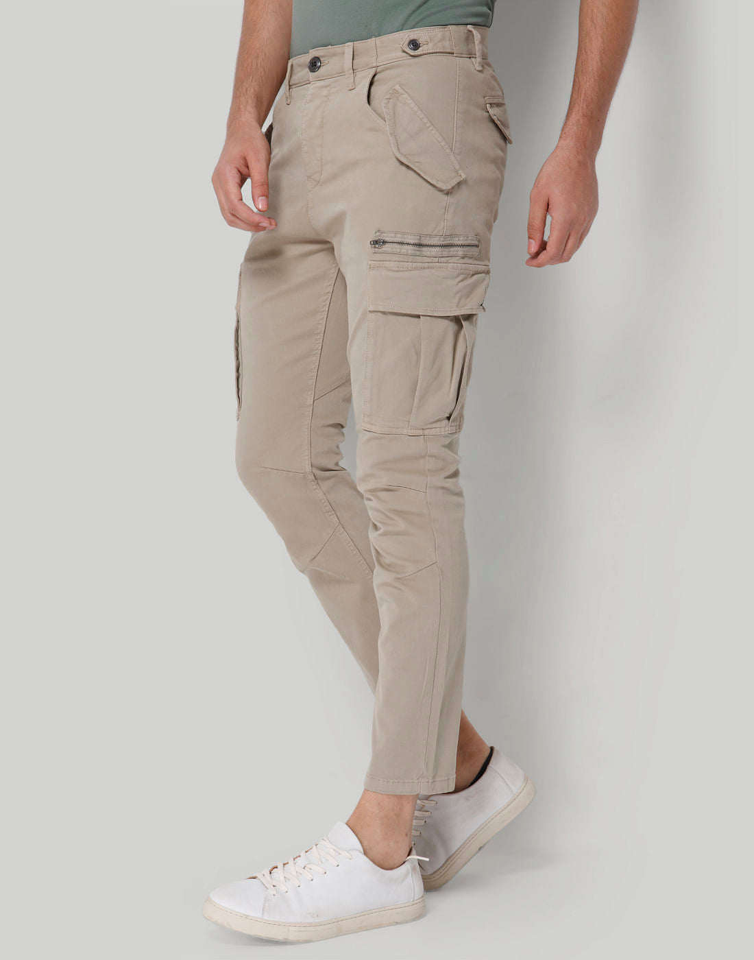 Beige Cargo Pants