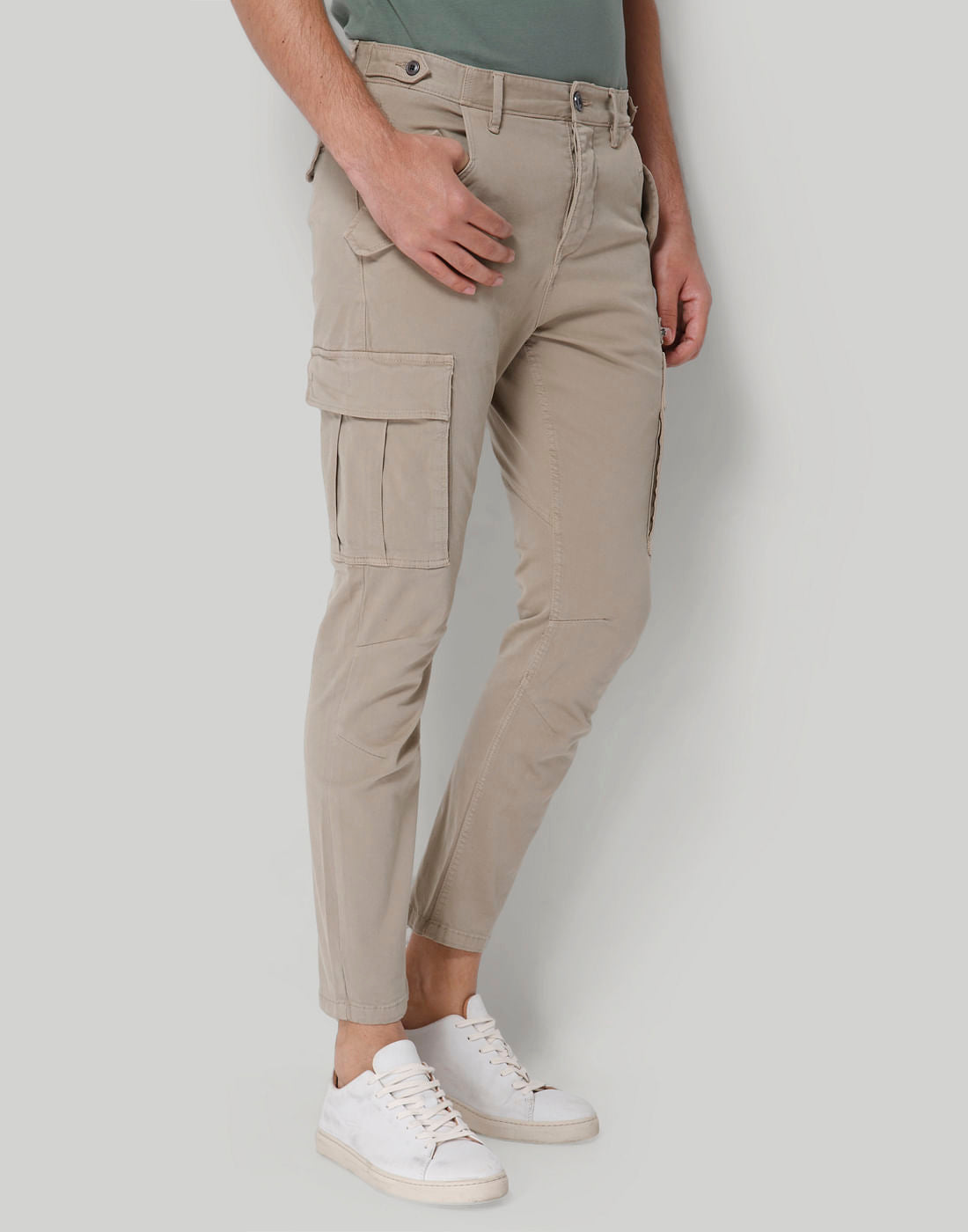 Beige Cargo Pants
