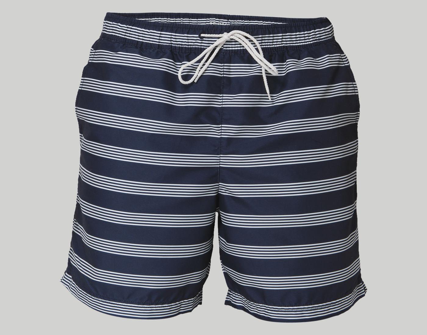 Dark Blue Striped Swimshorts