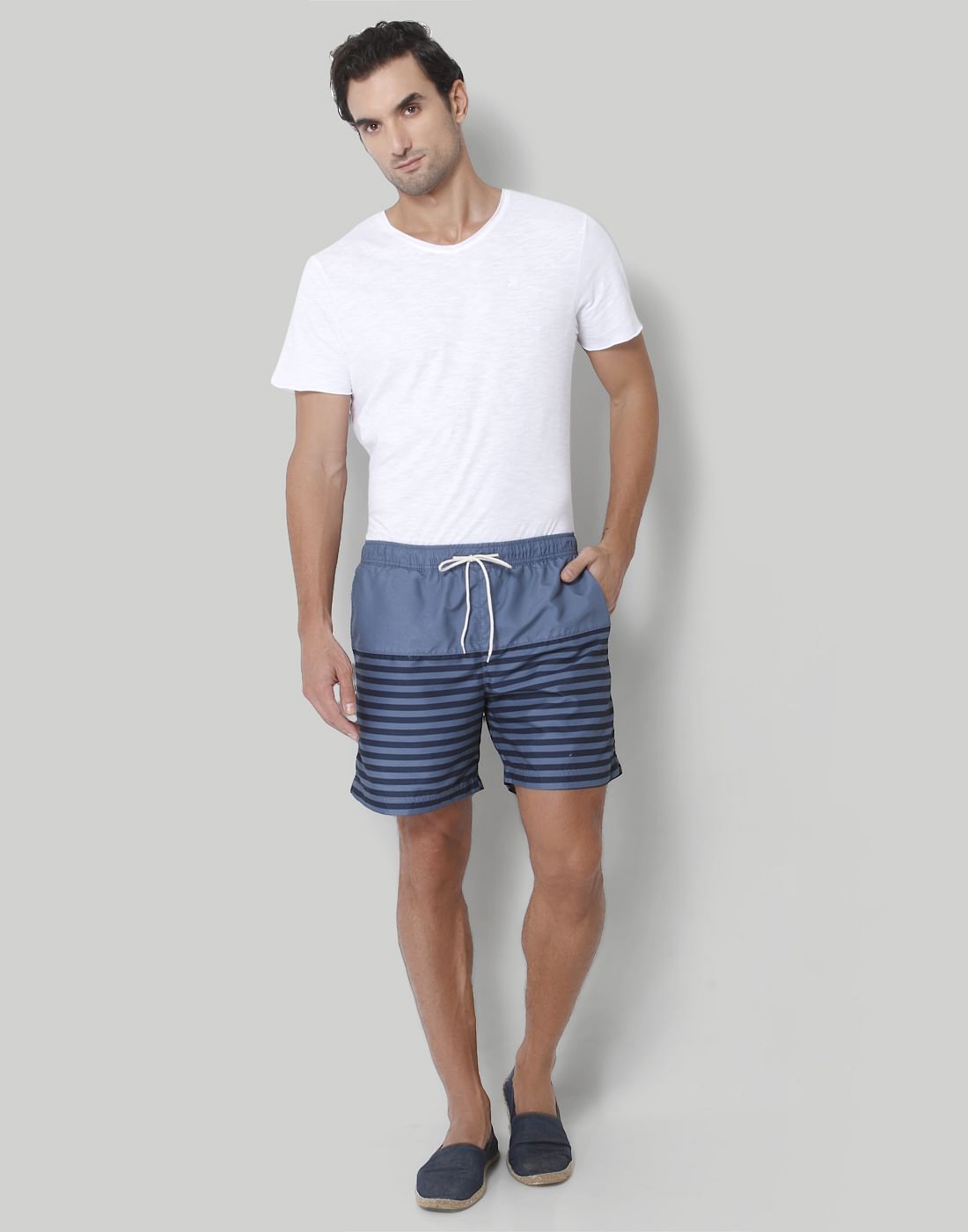 Blue Striped Swimshorts