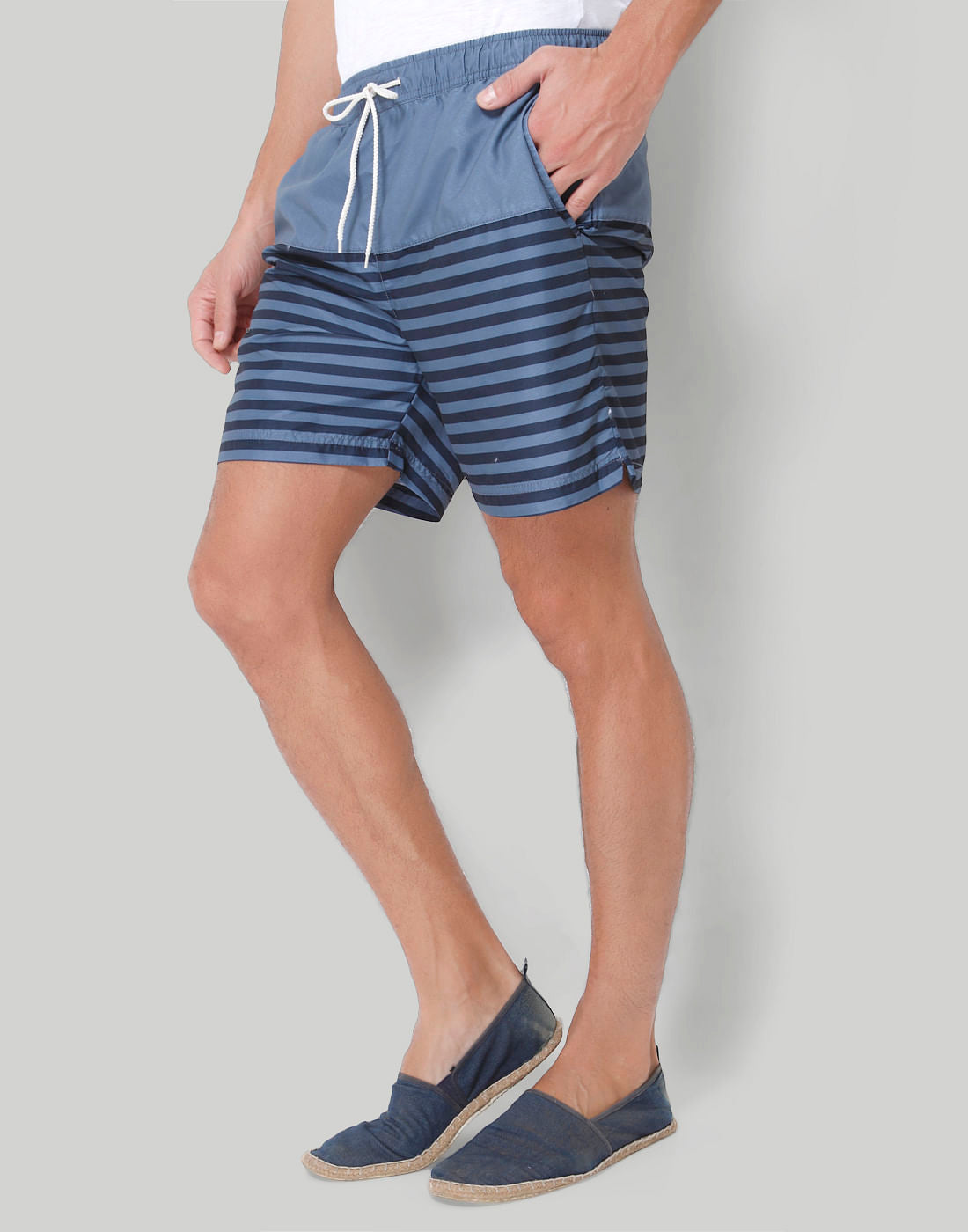 Blue Striped Swimshorts
