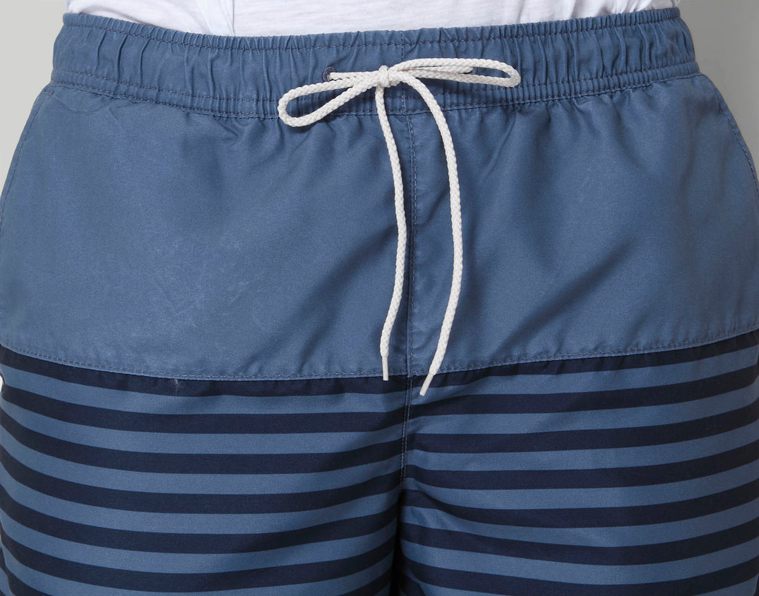 Blue Striped Swimshorts