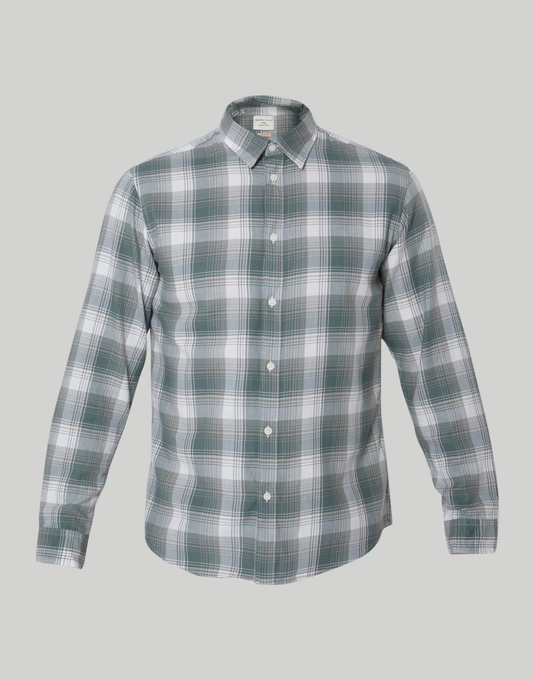 Green Check Full Sleeves Shirt