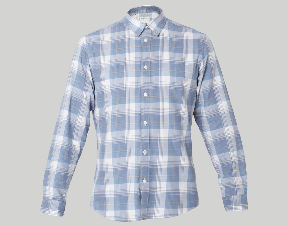 Blue Check Full Sleeves Shirt