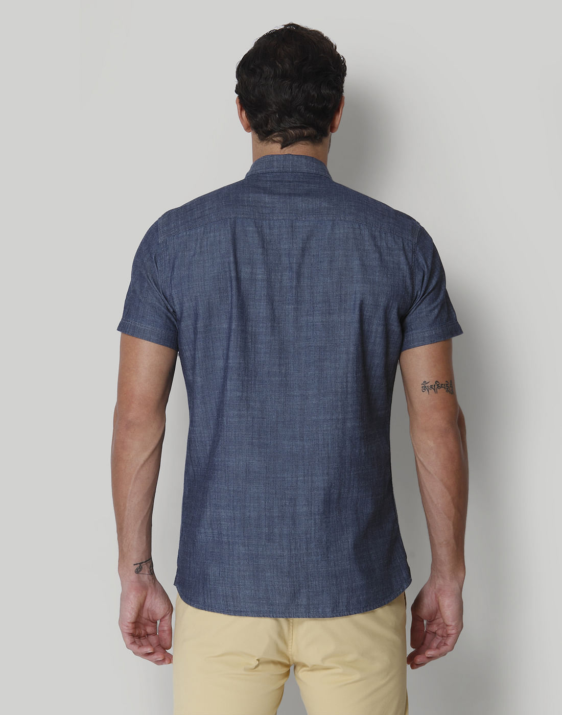 Blue Short Sleeves Shirt