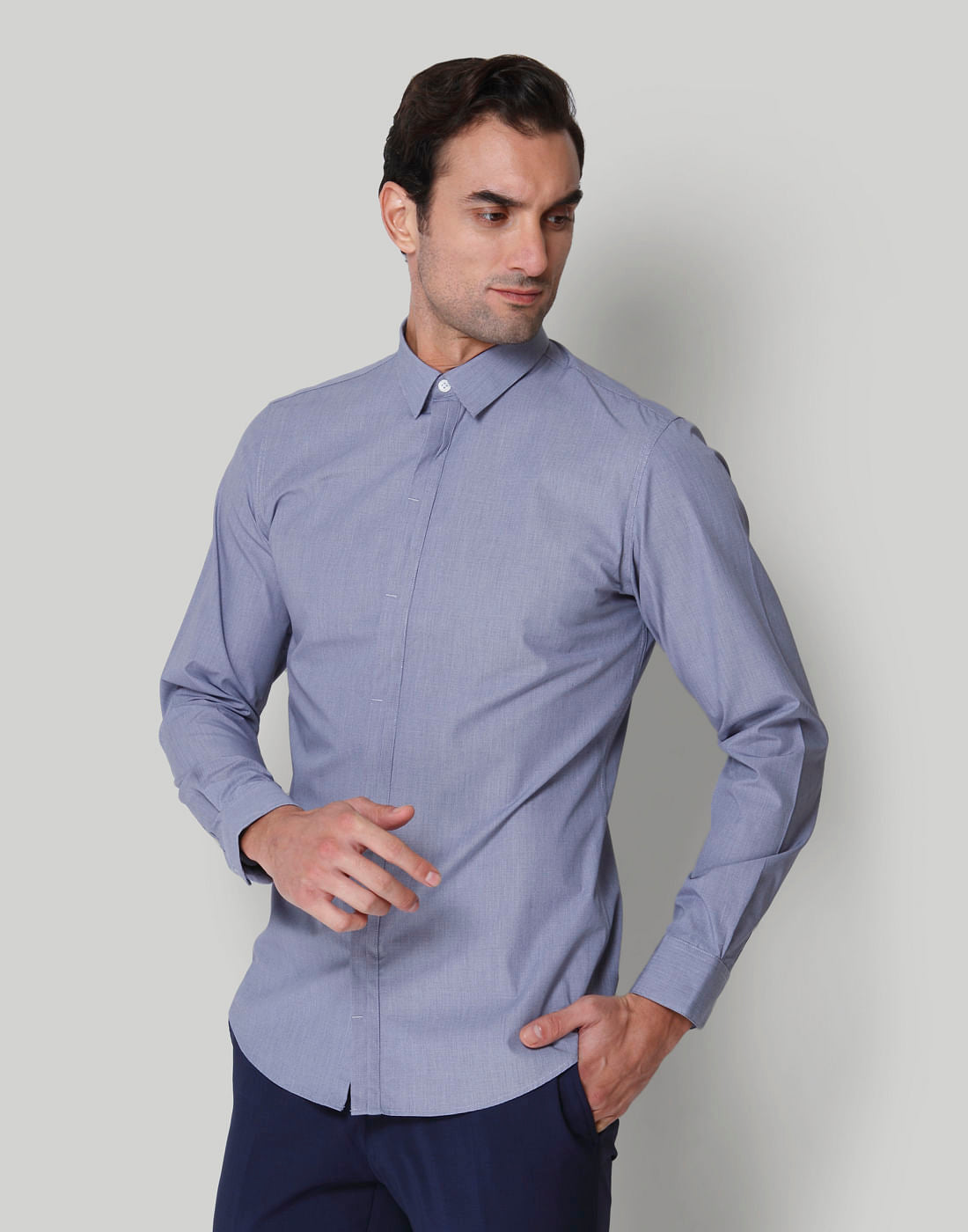 Blue Full Sleeves Shirt
