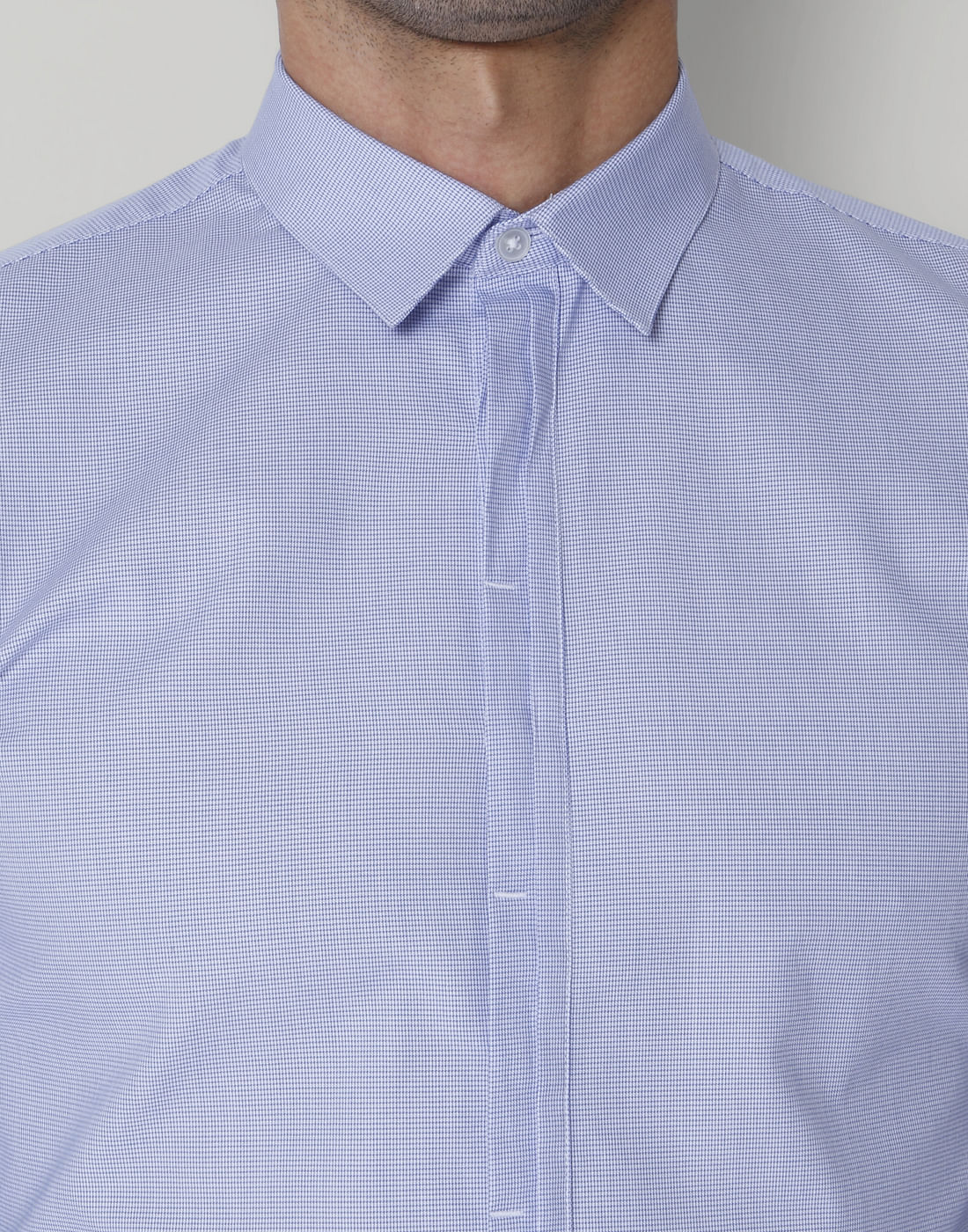 Blue Check Full Sleeves Shirt