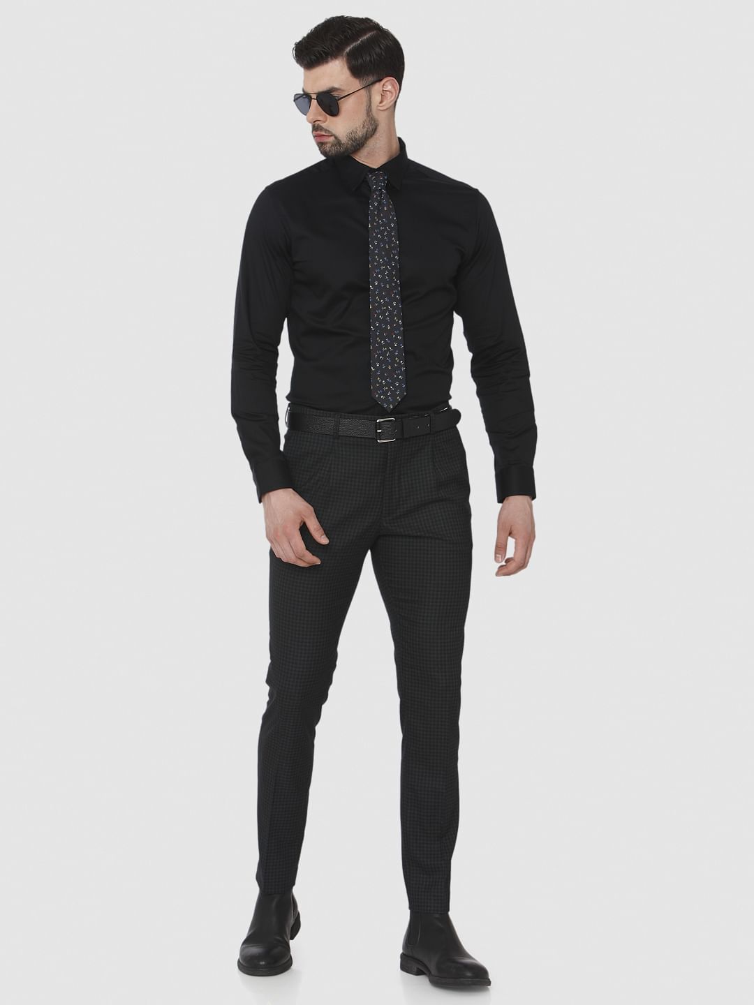Black Formal Full Sleeves Shirt