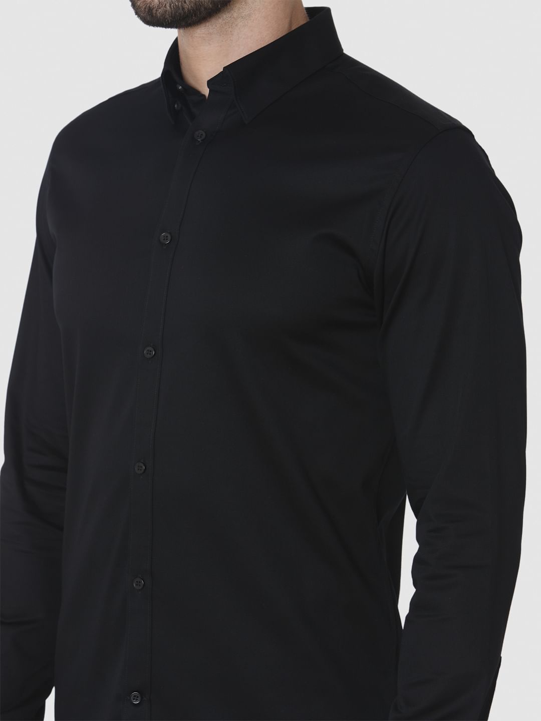 Black Formal Full Sleeves Shirt