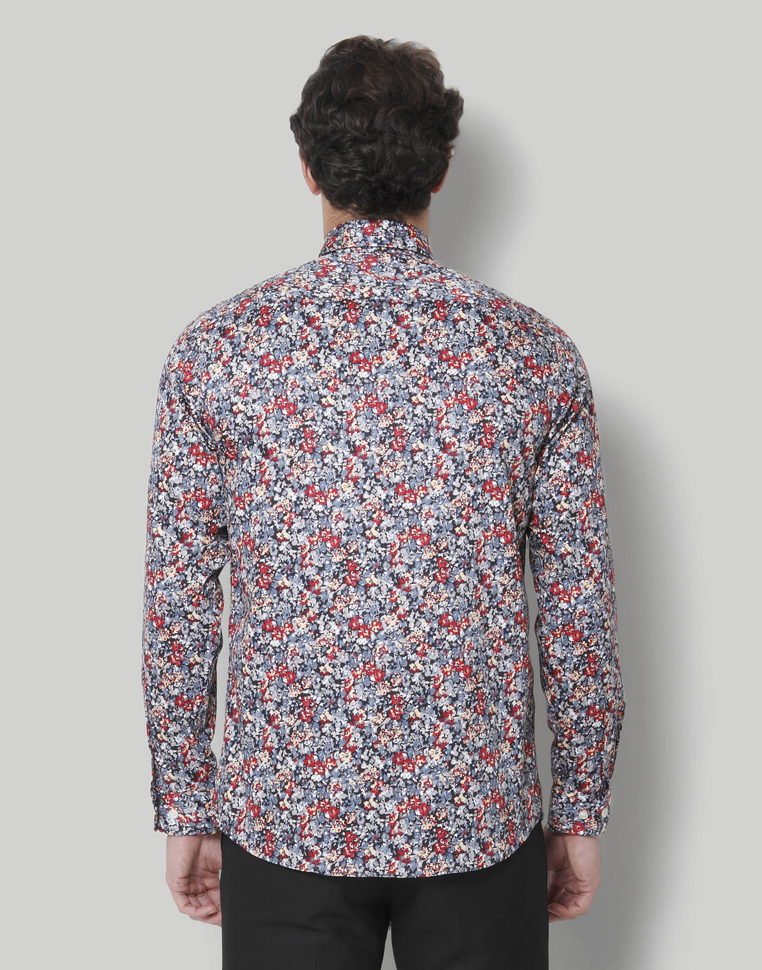 Red Printed Full Sleeves Shirt