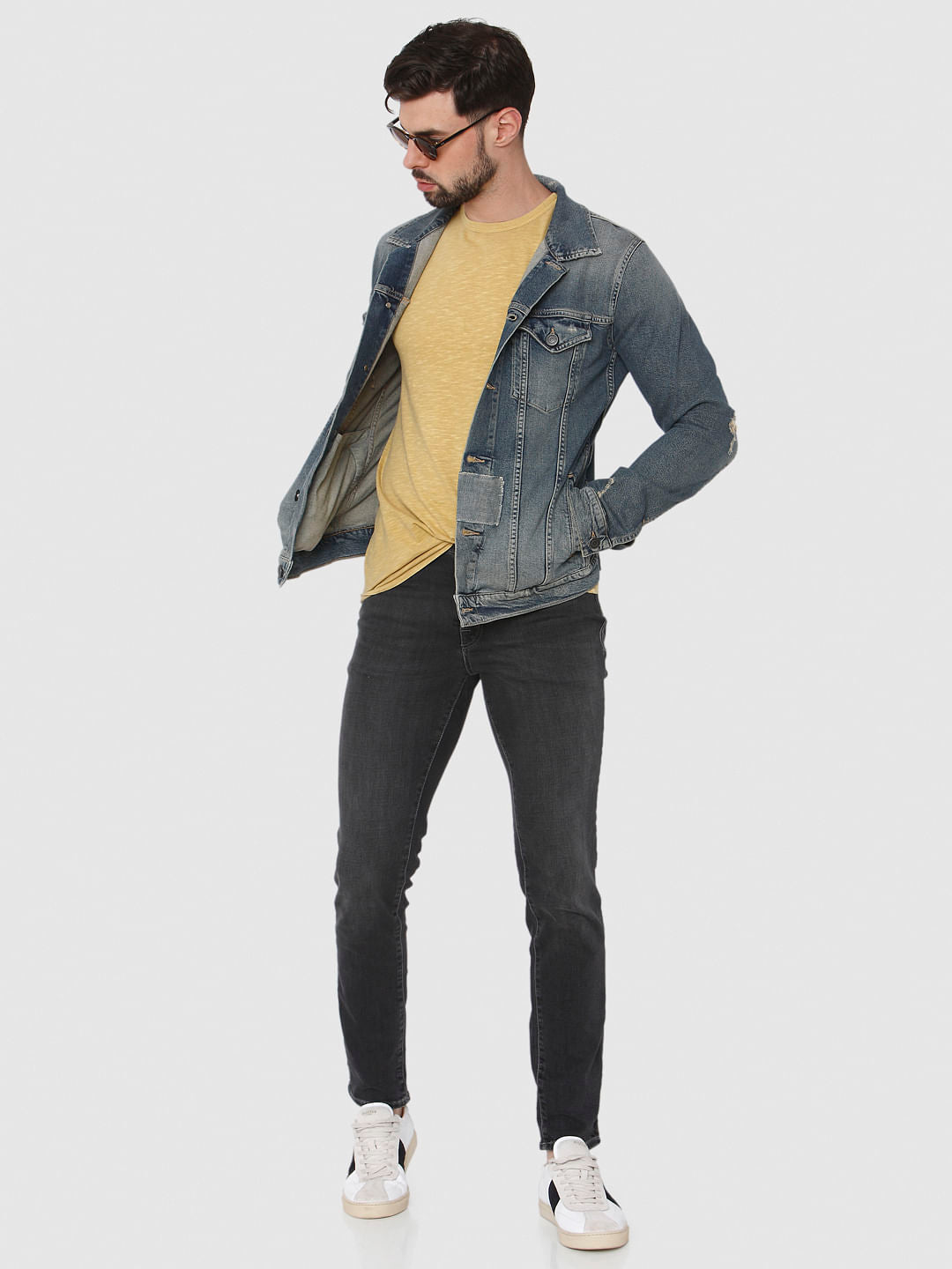 Yellow Overdyed Crew Neck T-Shirt