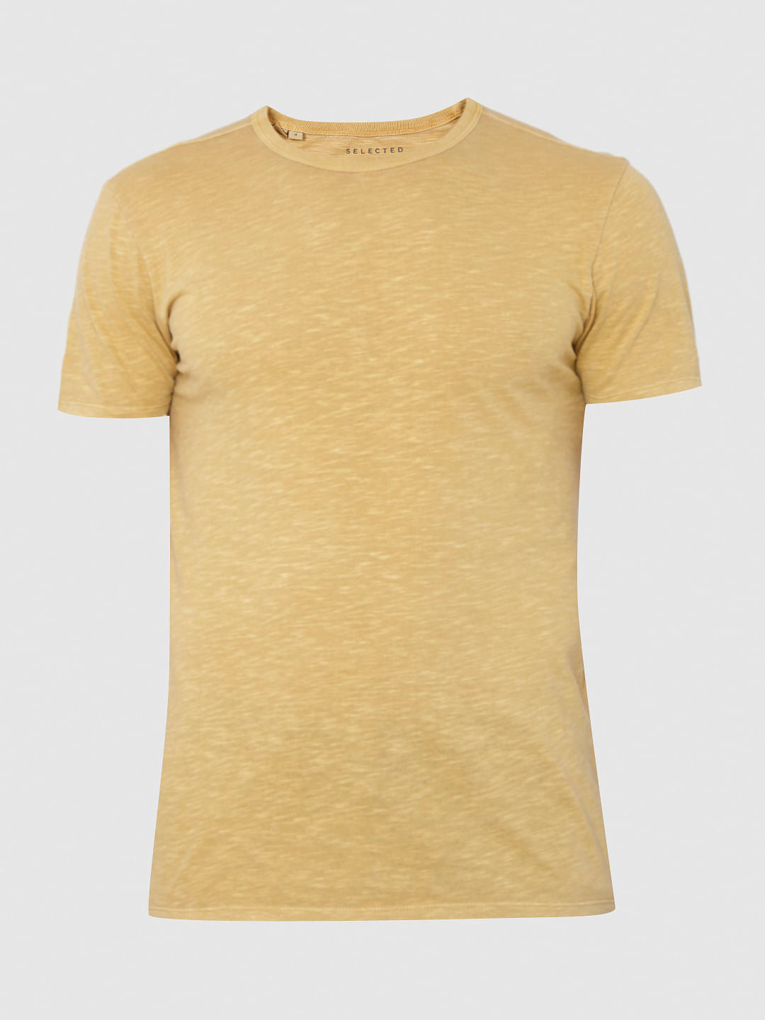 Yellow Overdyed Crew Neck T-Shirt