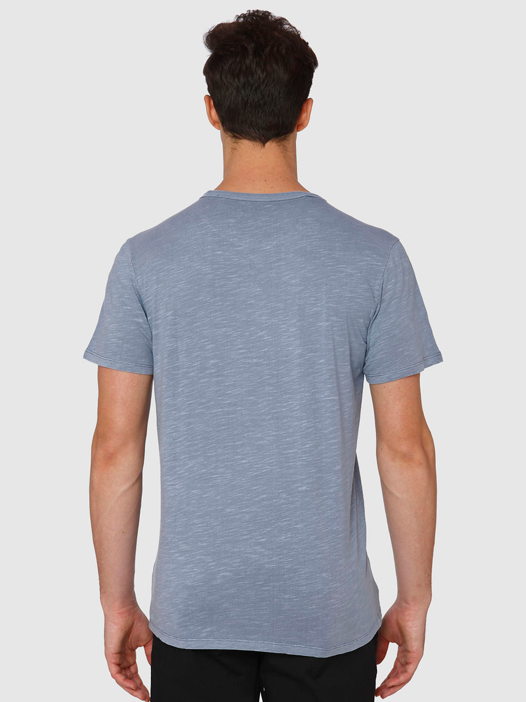 Blue Dyed Crew Neck T-Shirt