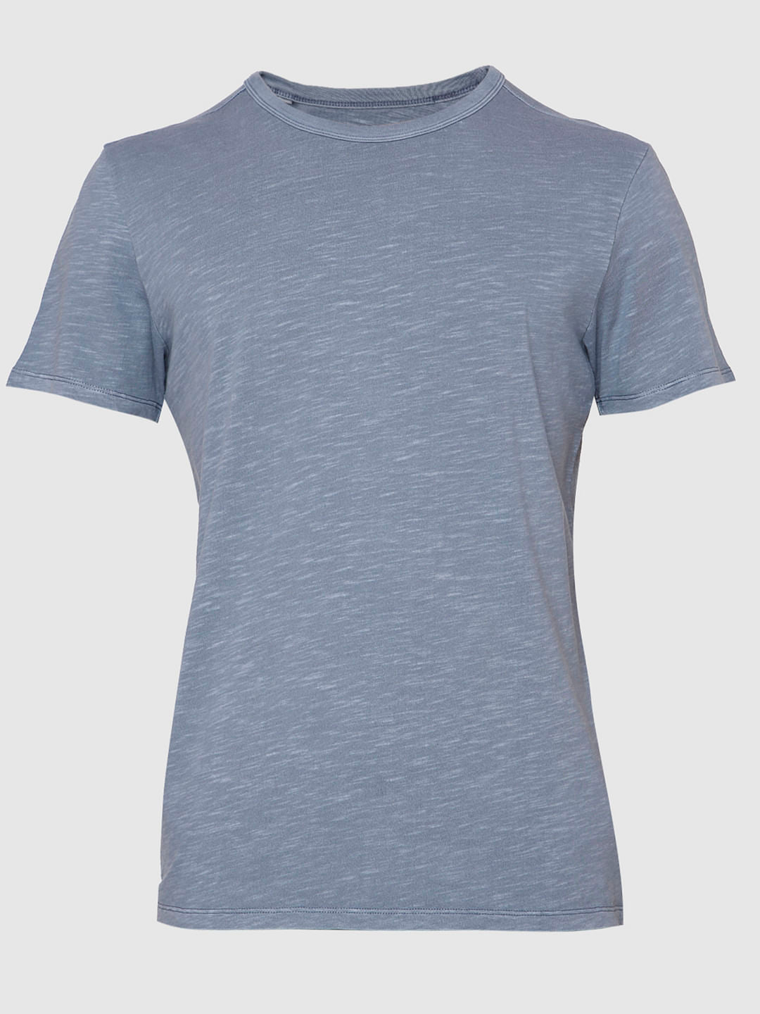 Blue Dyed Crew Neck T-Shirt