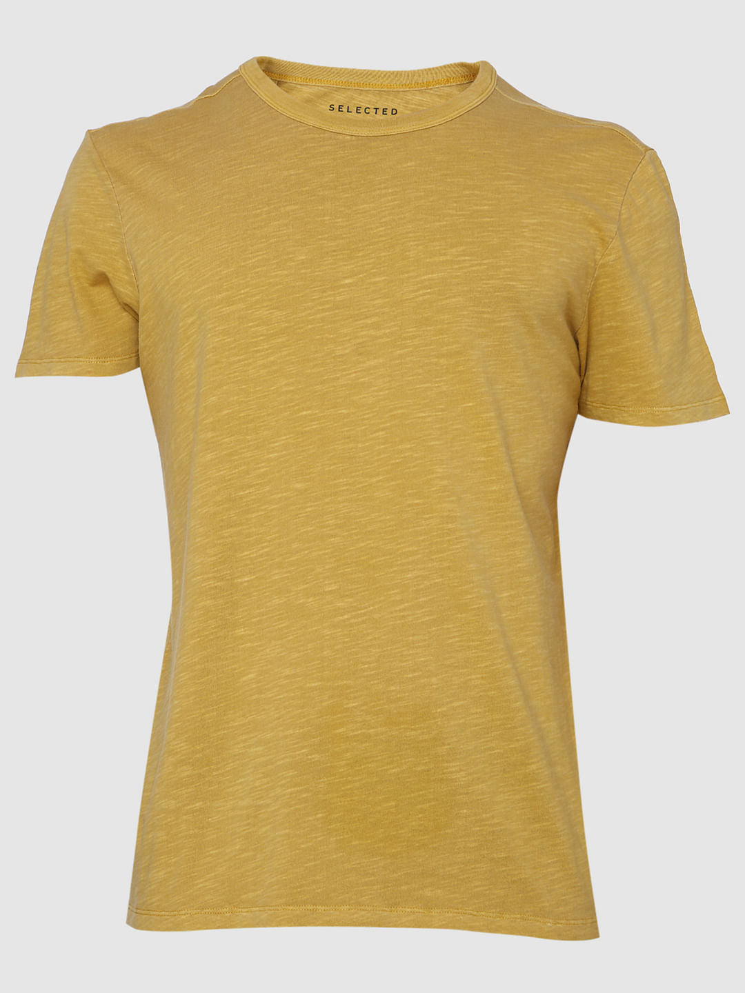 Yellow Dyed Crew Neck T-Shirt